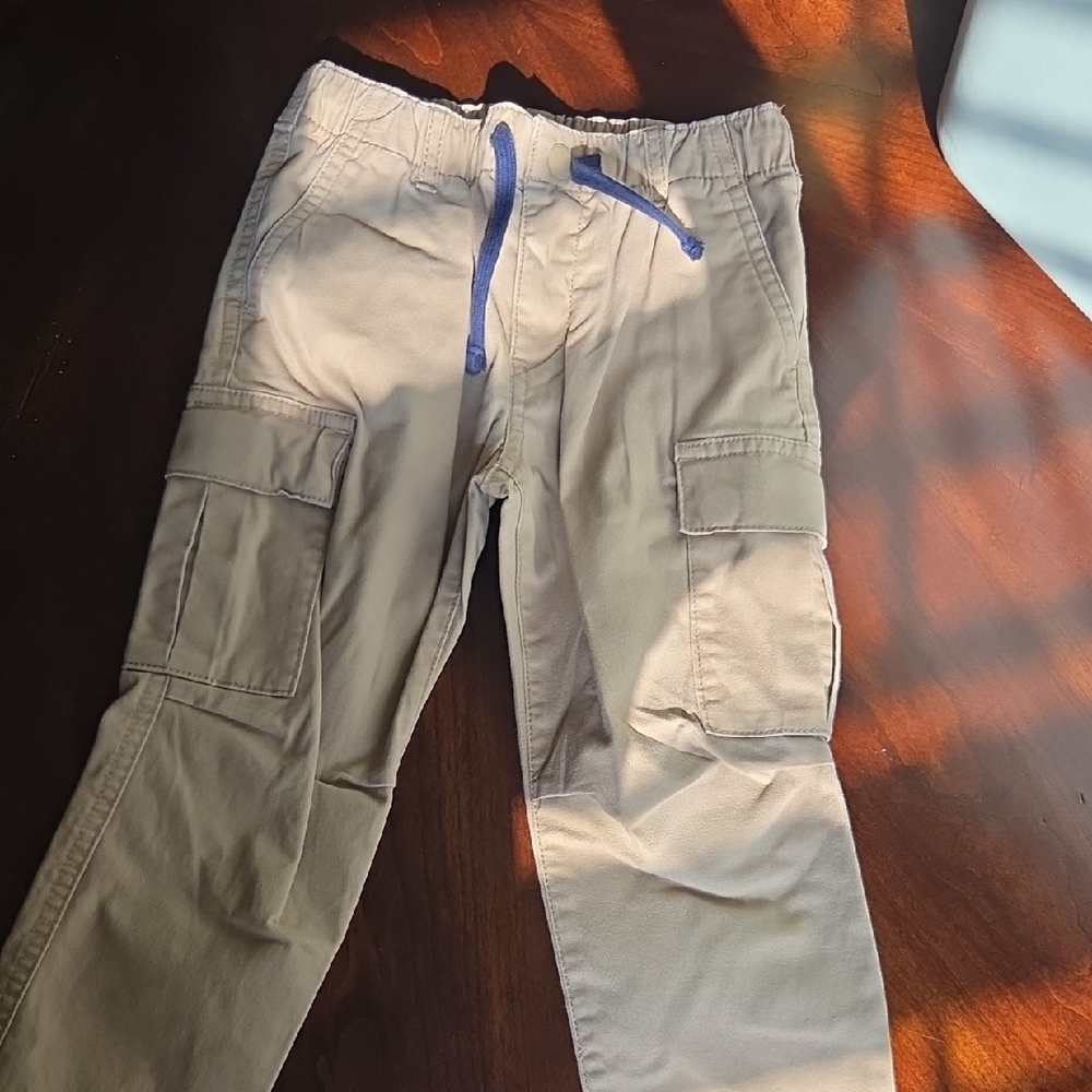 Polo by Ralph Lauren Beige Cargo Pants with Blue Drawstring
